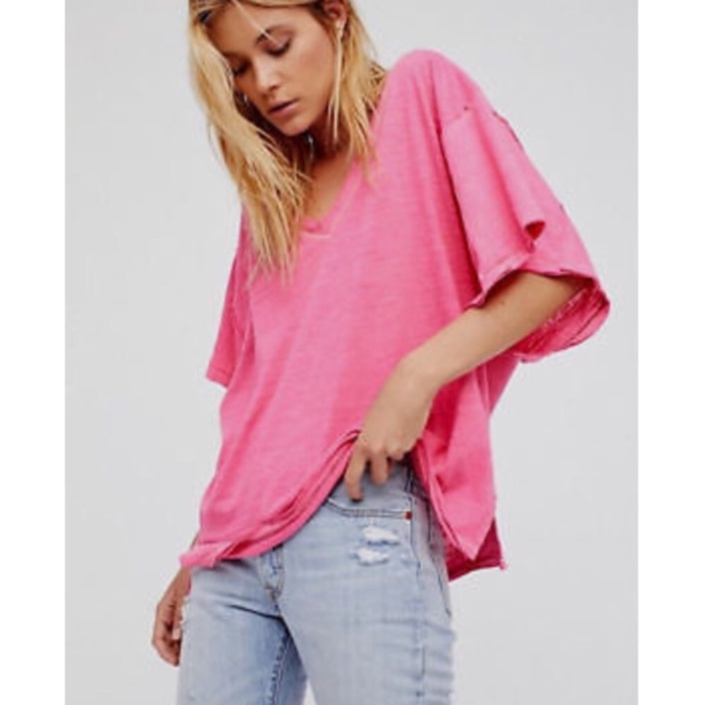 Free People Oversized Boyfriend Tee